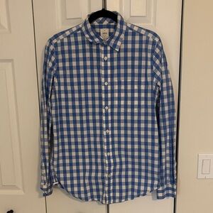 GAP Blue and White Checkered Men's Shirt